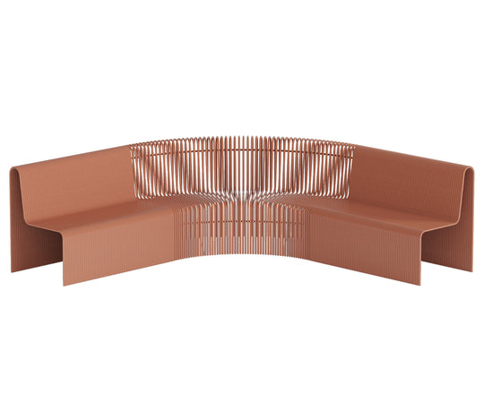 Curved Outdoor Bench