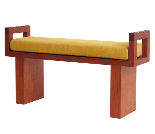 Scalloped Mahogany Bench